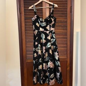 Anthropologie Black Floral Maxi Dress - New with tags!